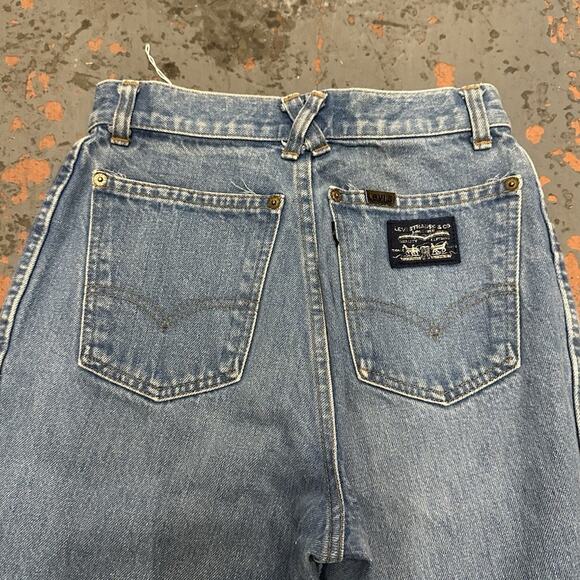 60s Levis Big E Black Tab Jeans Waist 26 Women’s Flared - Picture 4 of 7